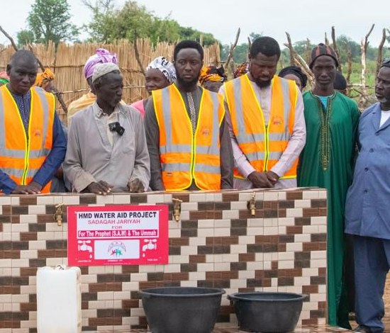 Community water point and collection buckets
